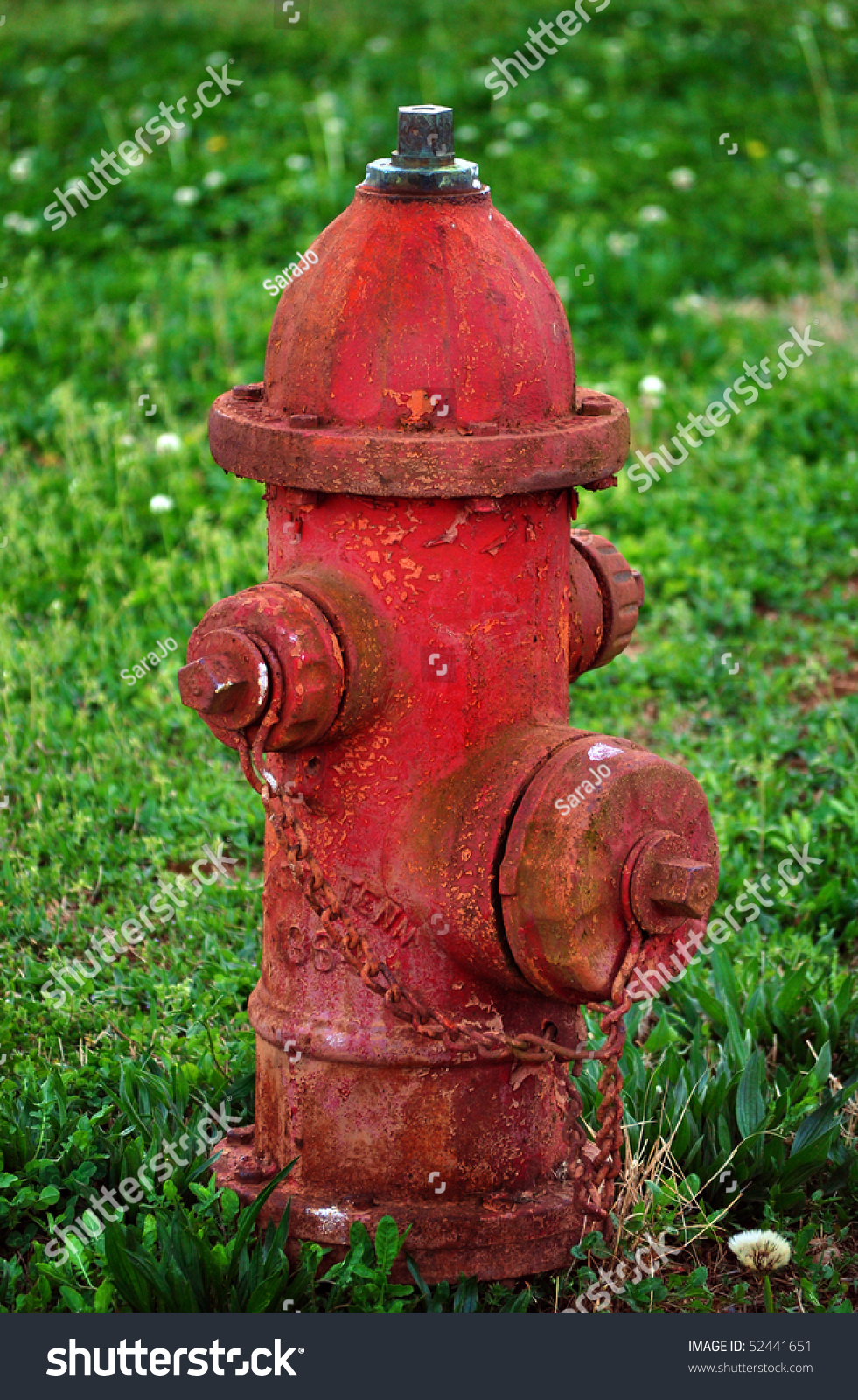 Old Red Fire Hydrant Stock Photo 52441651 : Shutterstock