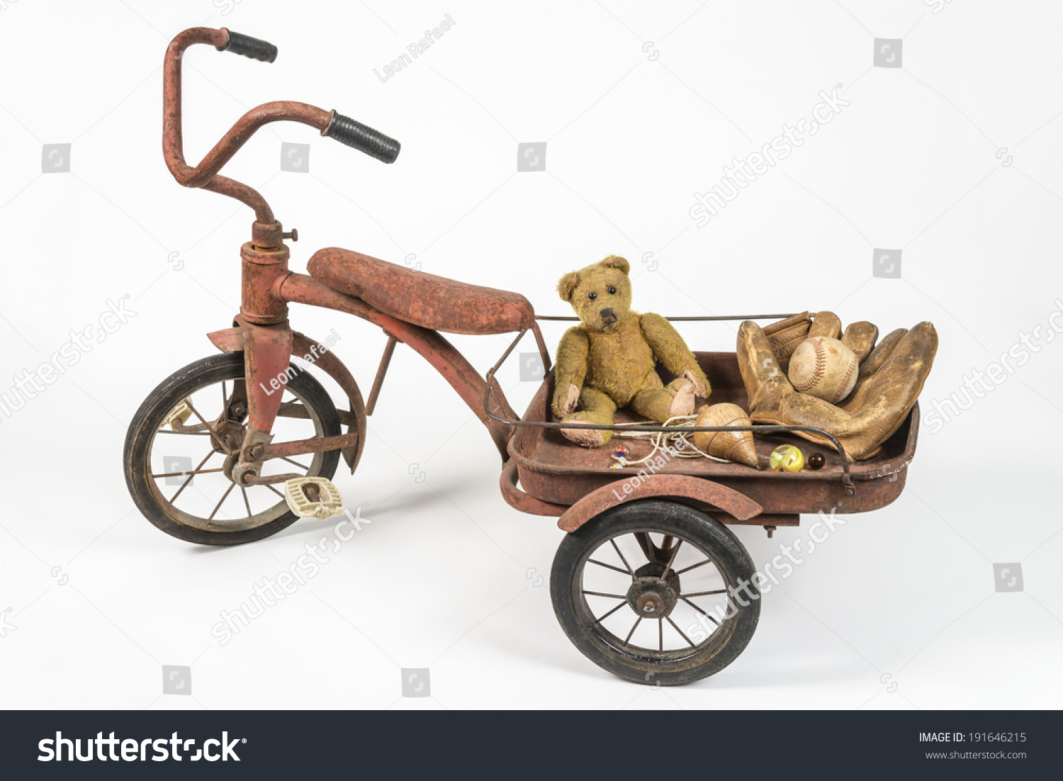 vintage red tricycle