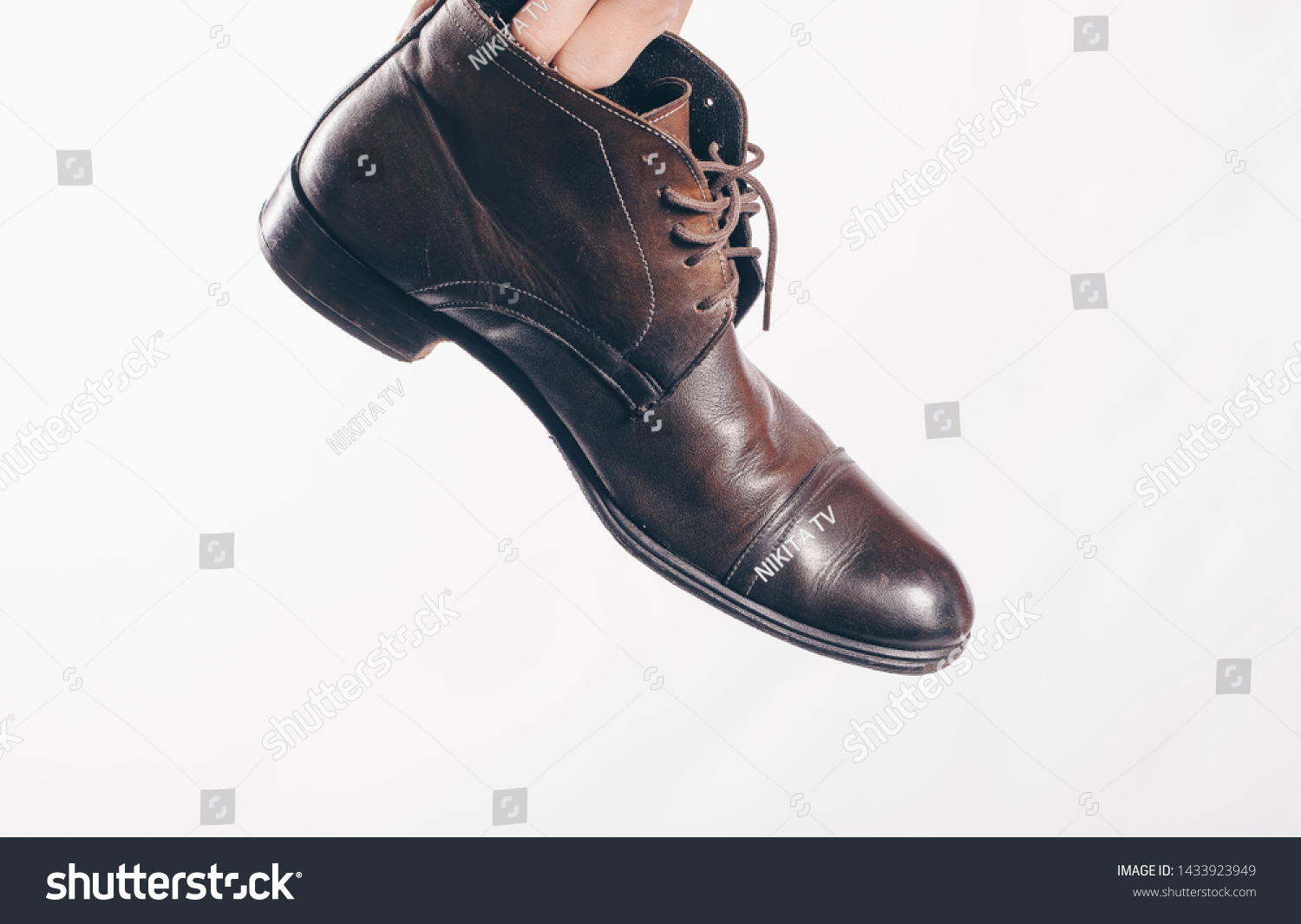 Old Retro Shoes Shoes Man Tools Stock 
