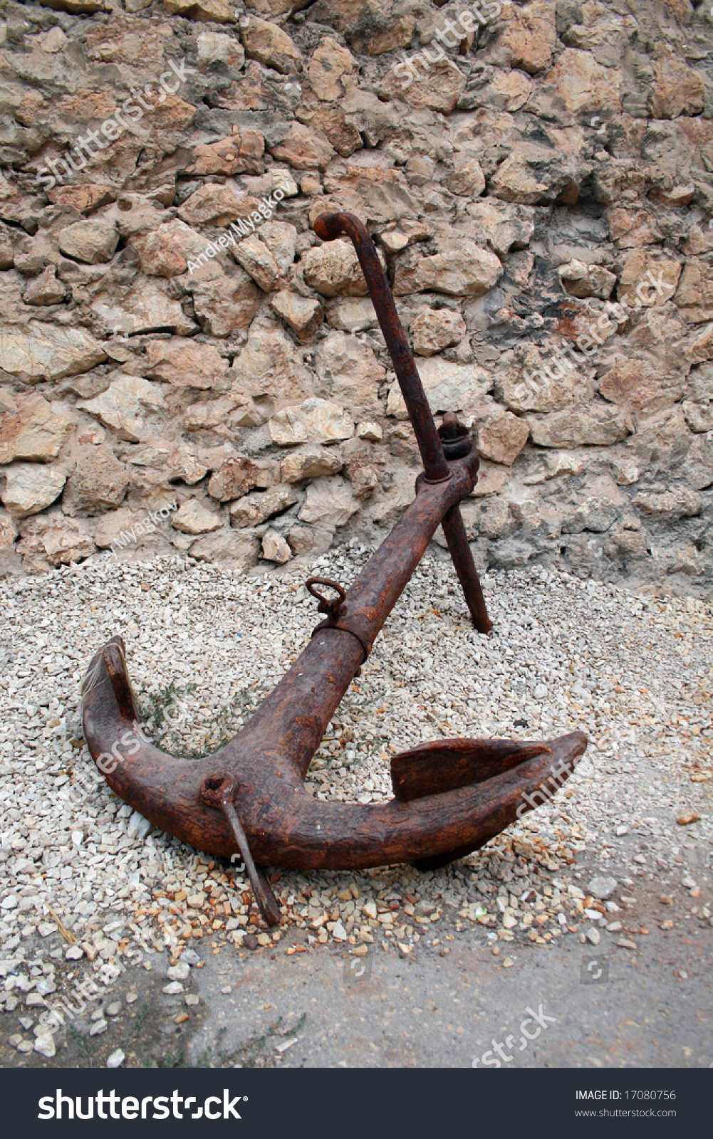 Old Rusty Anchor On The Ground Stock Photo 17080756 : Shutterstock