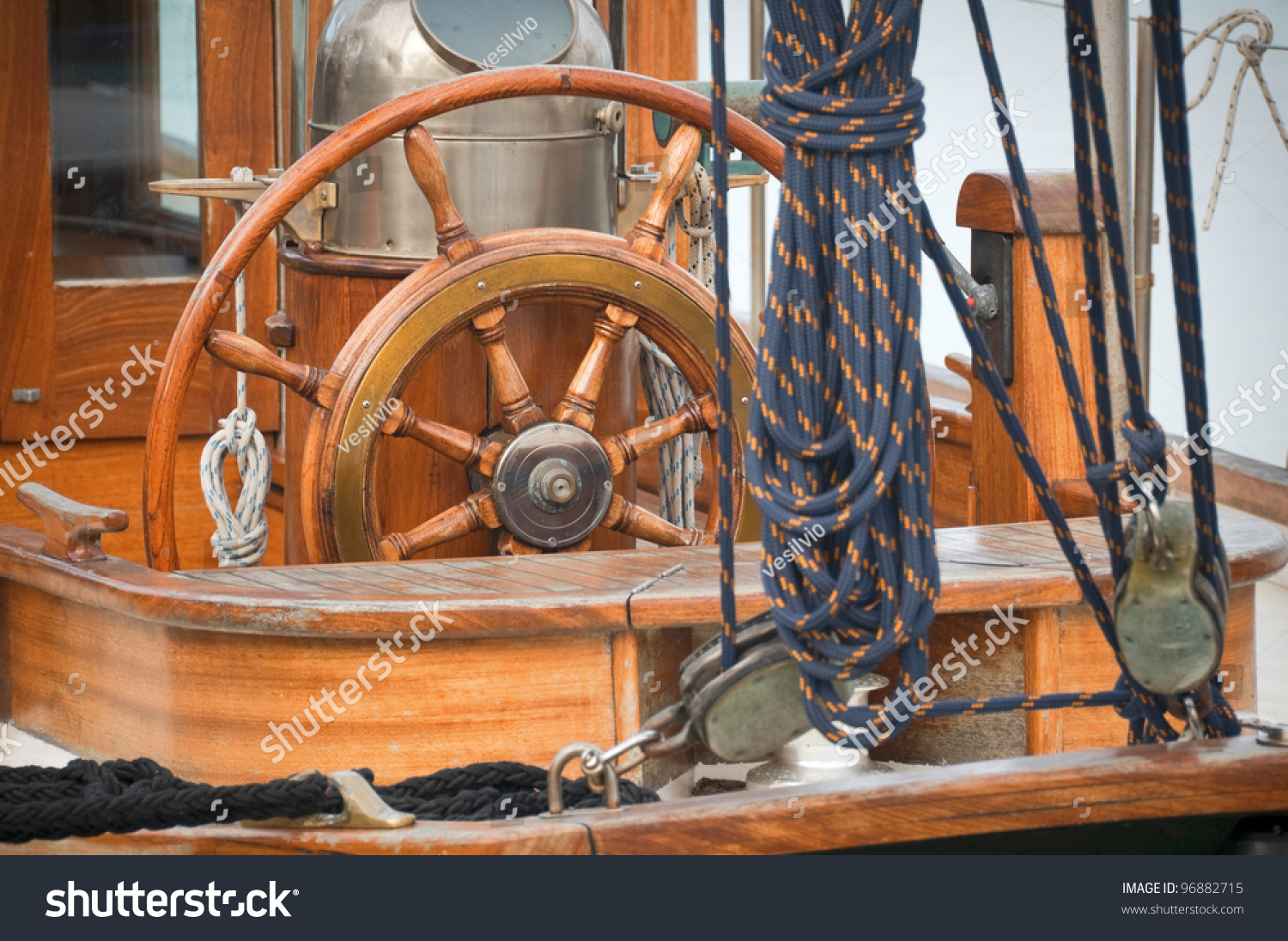 Old Sail Ship Command Post Wooden Stock Photo 96882715 - Shutterstock