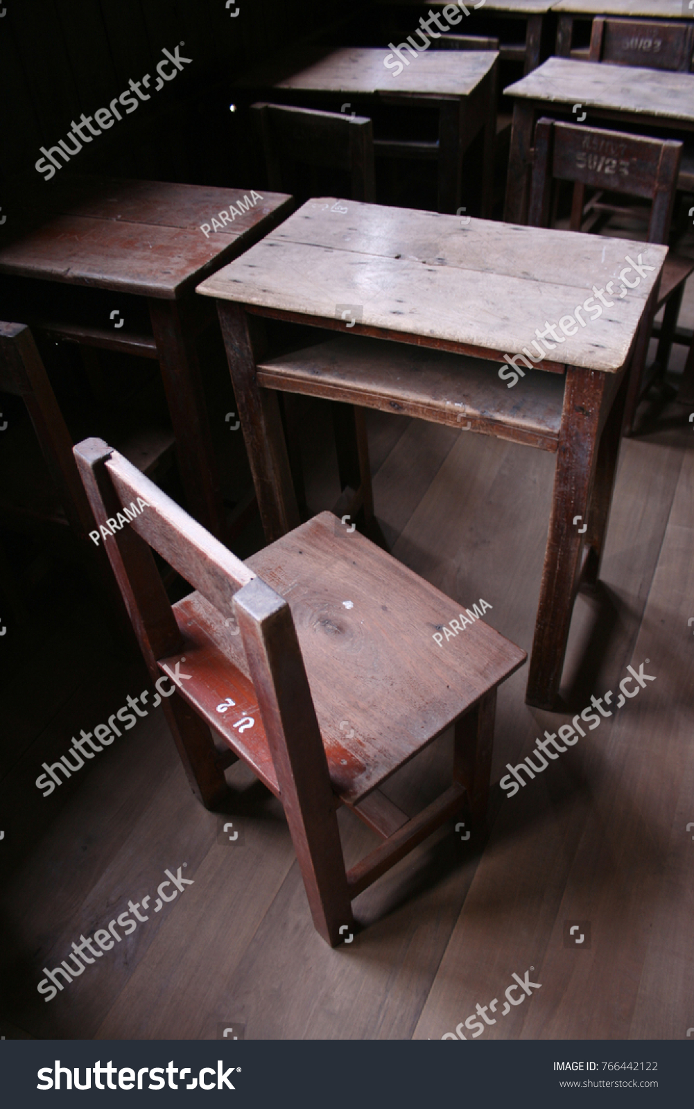 Old School Classroom Thailand Most Equipment Stock Photo Edit Now