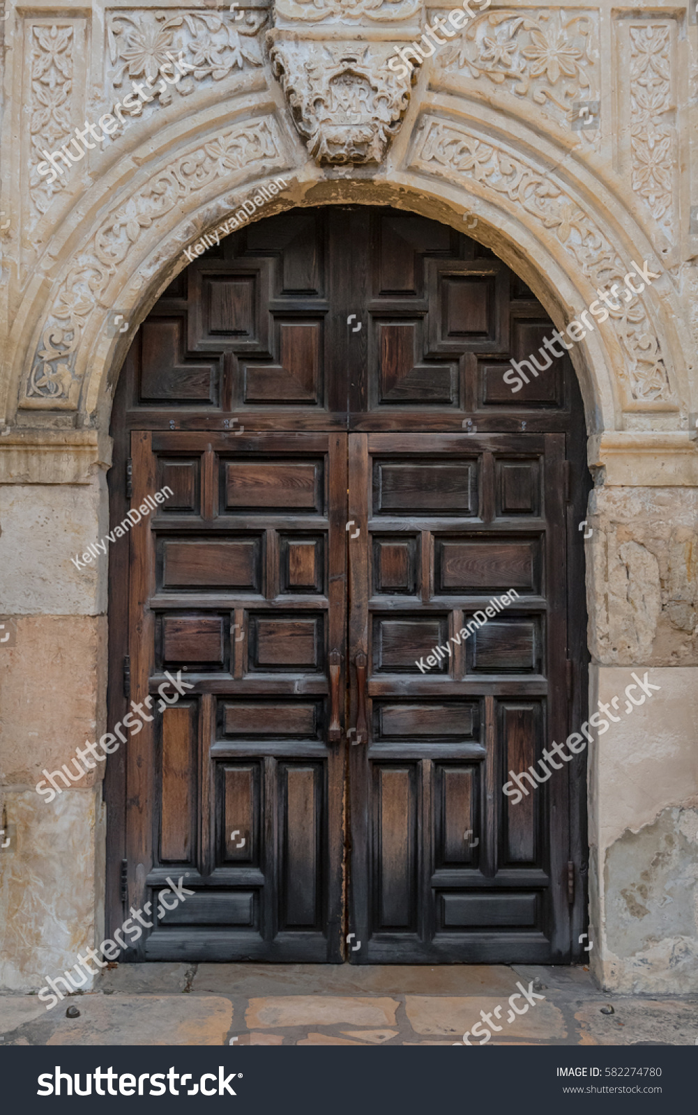 Old Spanish Mission Doors Made Thick Stock Photo 582274780 | Shutterstock