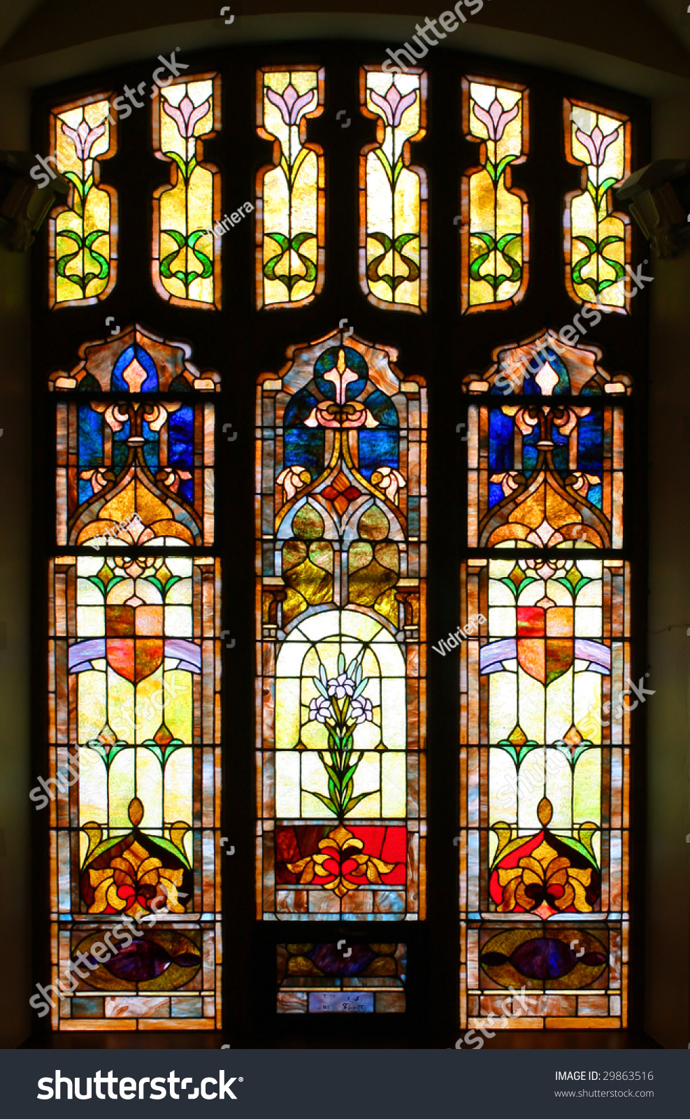 Old Stained Glass Window In Church Stock Photo 29863516 : Shutterstock