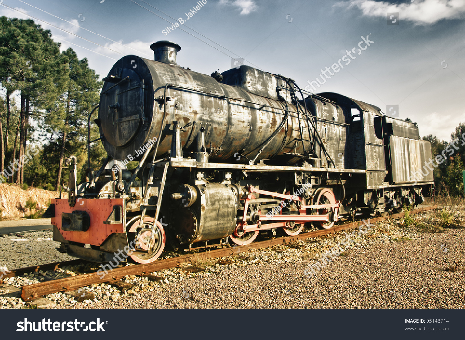 Old Steam Locomotive Vintage Train Spain Stock Photo 95143714 ...