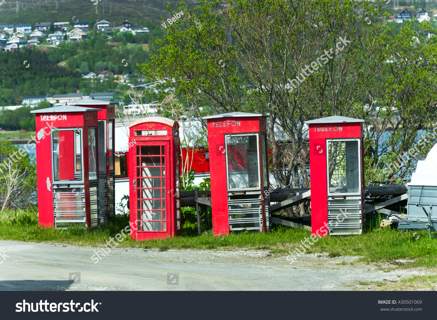 Old Telefon Cabins Tromso Stock Photo Edit Now 430501069