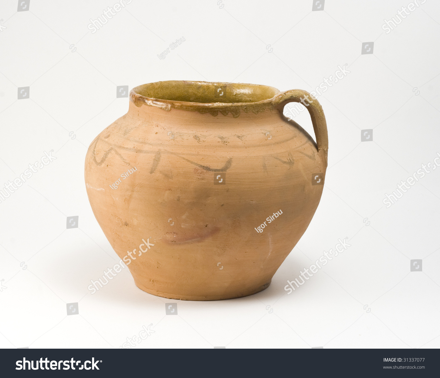 Oldtime Clay Pot Vase Use Households Stock Photo Edit Now 31337077