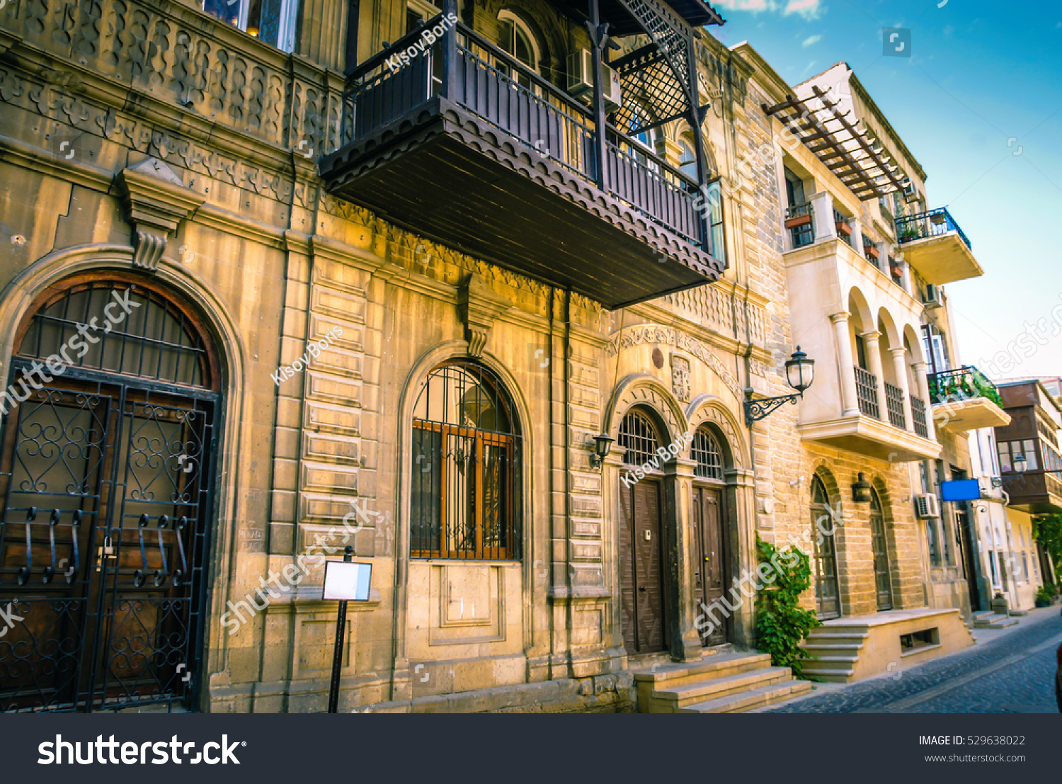 Old Town Europe Sunset Colorful Houses Stock Photo 529638022