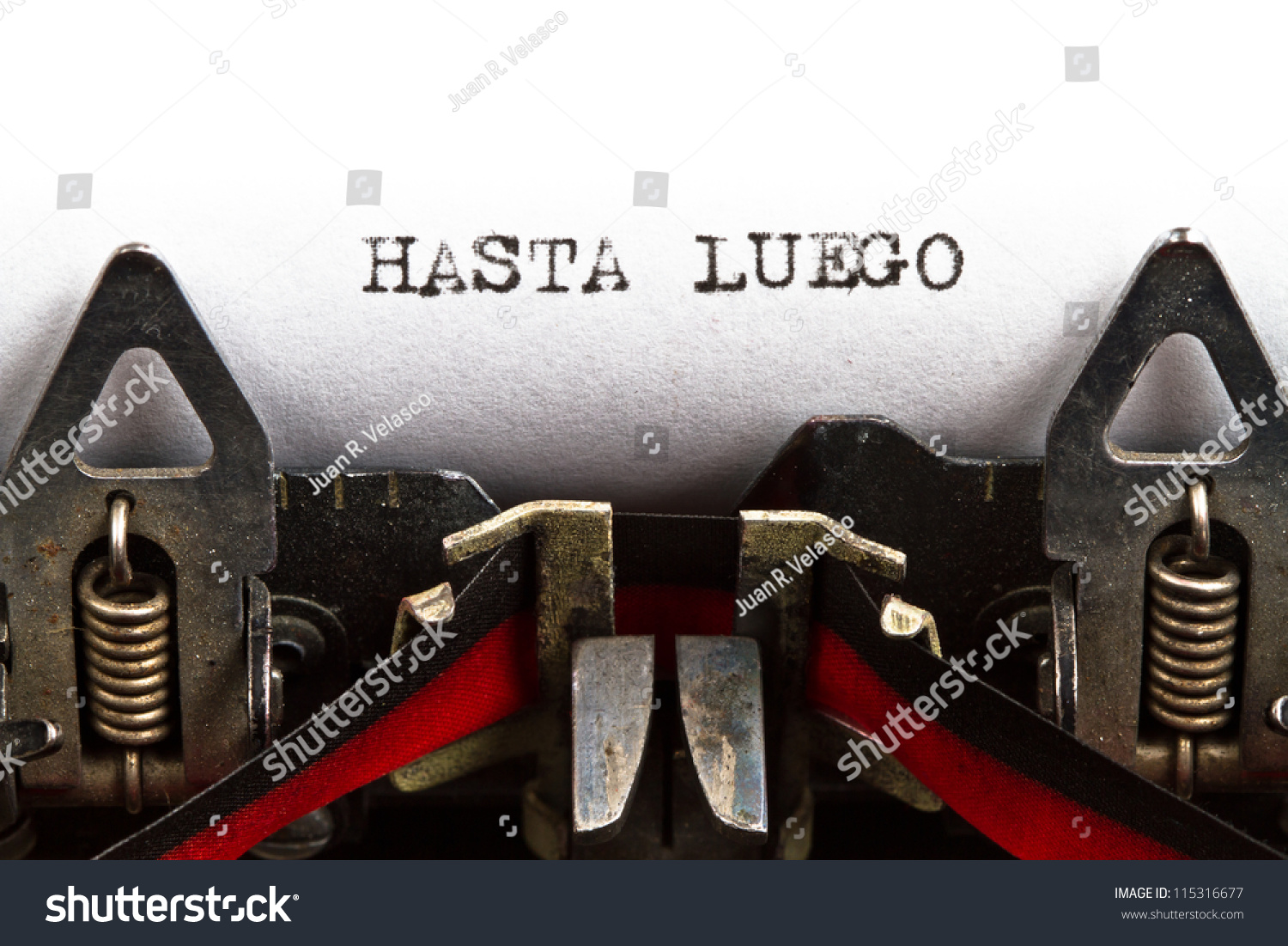 Old Typewriter Text Hasta Luego See Stock Photo Edit Now