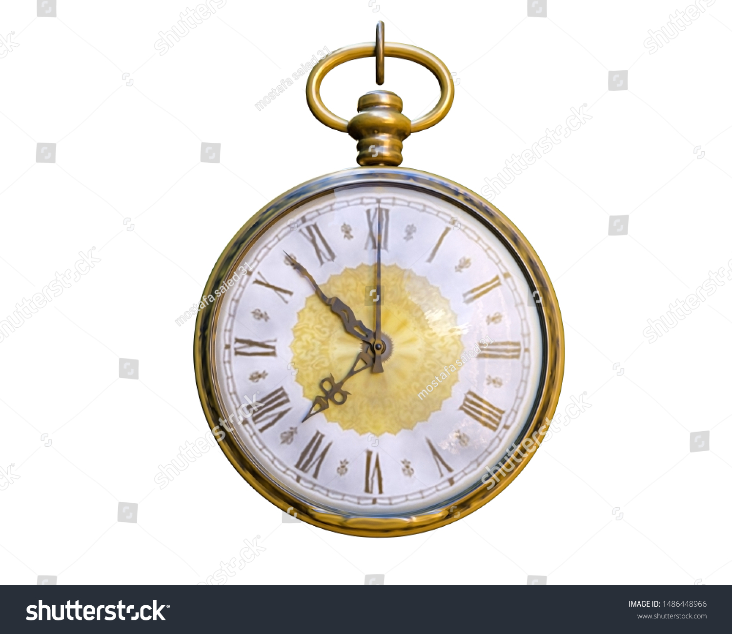 Old Vintage 3d Pocket Clock Stock Photo 1486448966 | Shutterstock