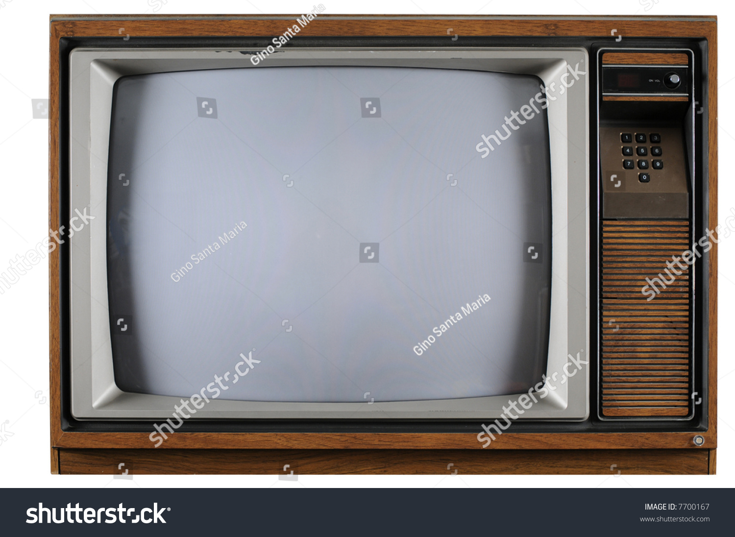 Old Vintage Tv Numerical Buttons Over Stock Photo 7700167 - Shutterstock