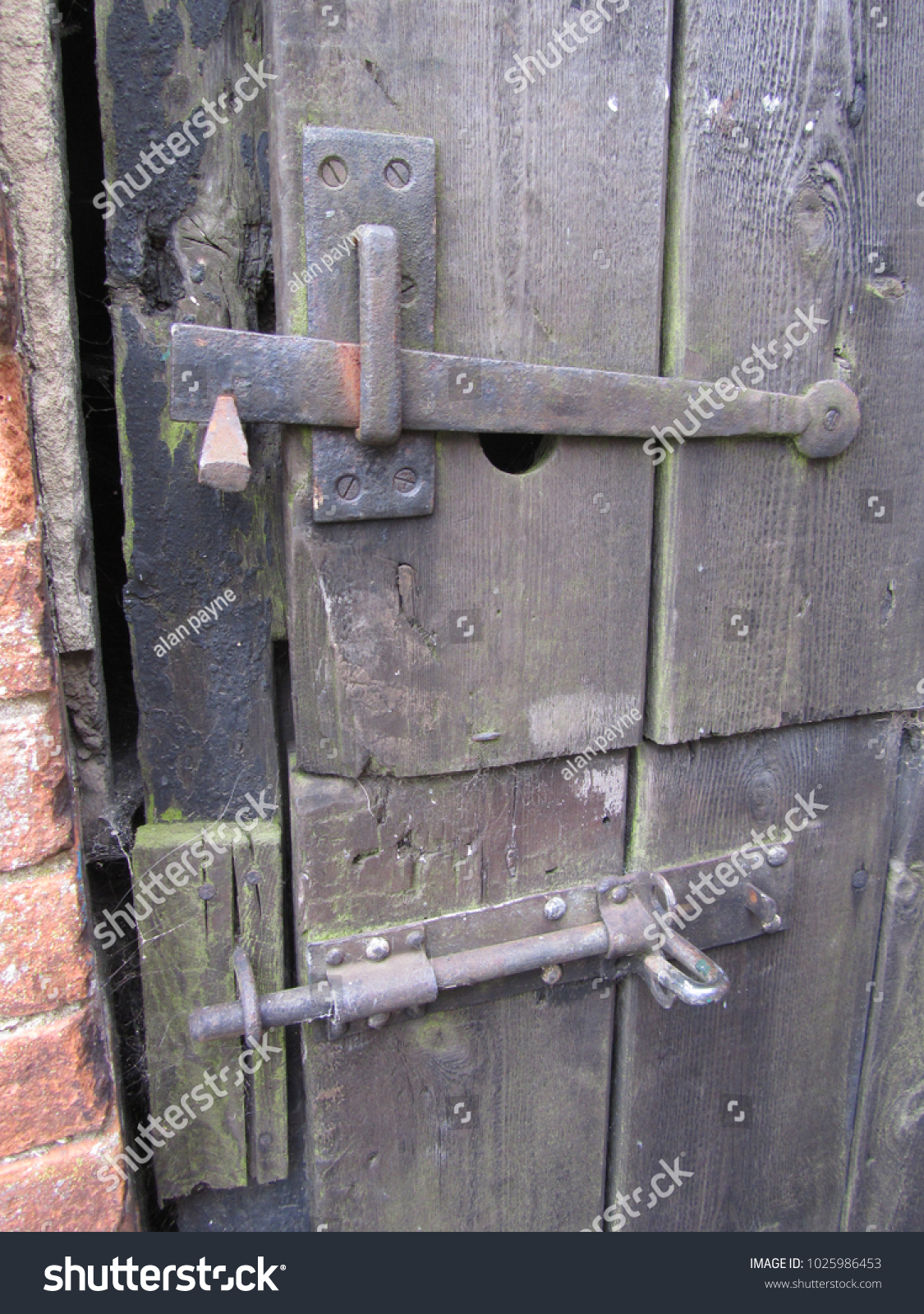 Old Vintage Worn Door Lock Fittings Stock Photo Edit Now 1025986453