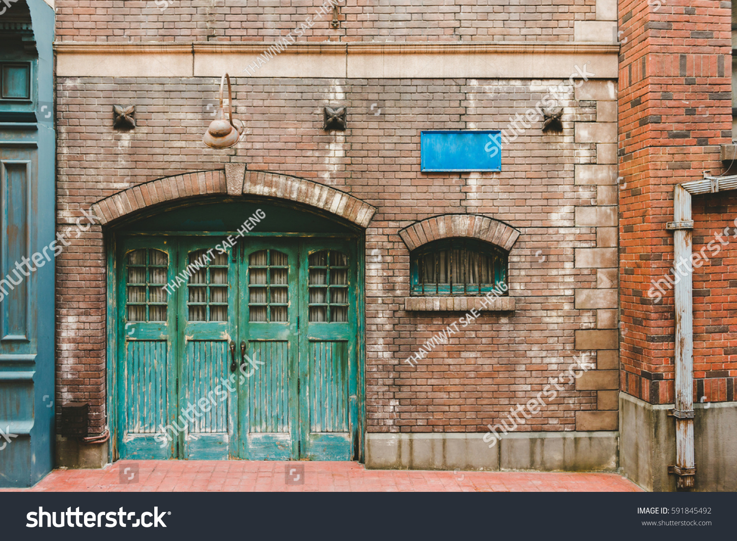 Old Wall Door Exterior Steel Door Stock Photo Edit Now 591845492