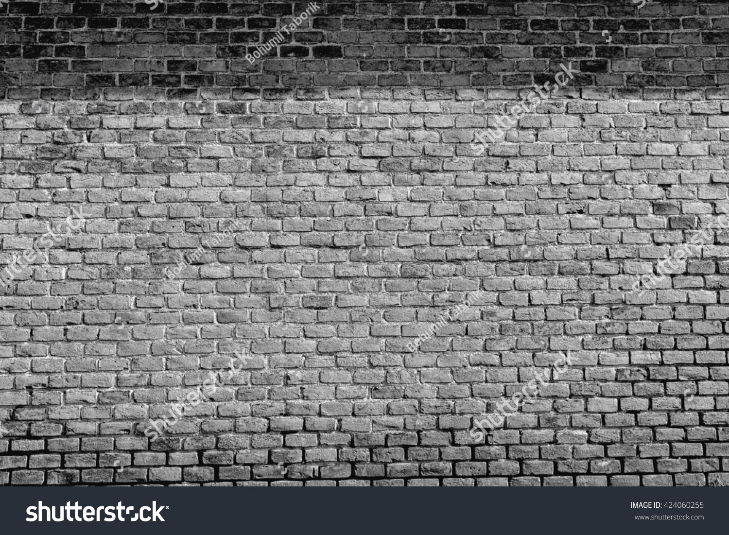 Old Wall Black White Bricks Texture Stock Photo (Edit Now) 424060255