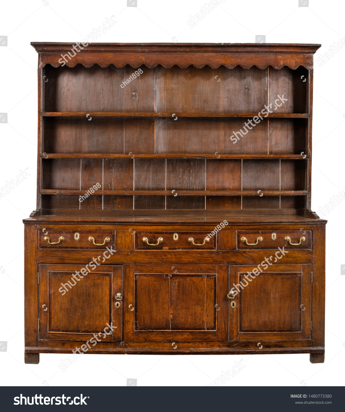 Old Welsh Dresser Cupboard Sideboard Oak Stock Photo Edit Now