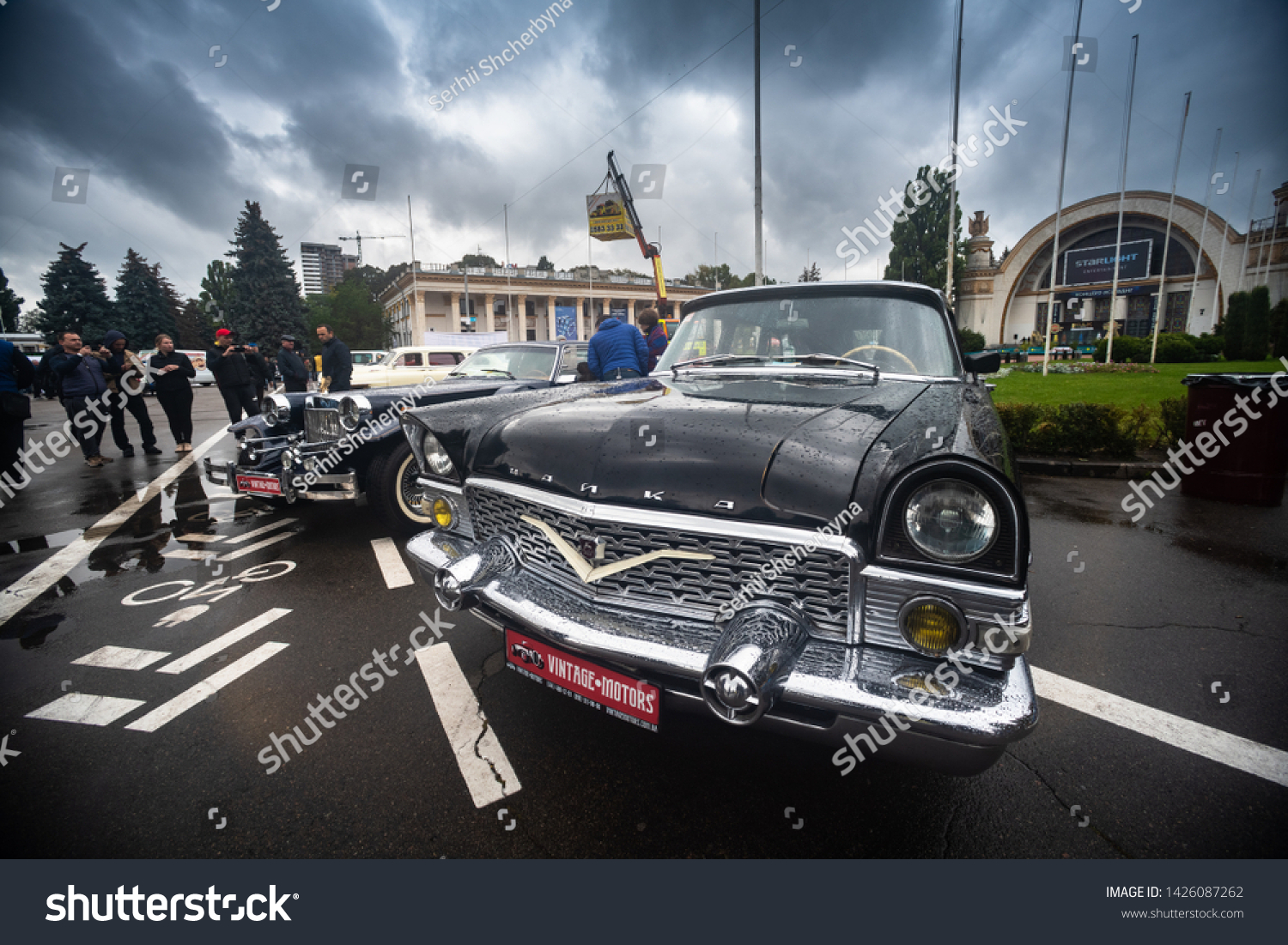 Old White Car Gaz Chaika M Stock Photo Edit Now