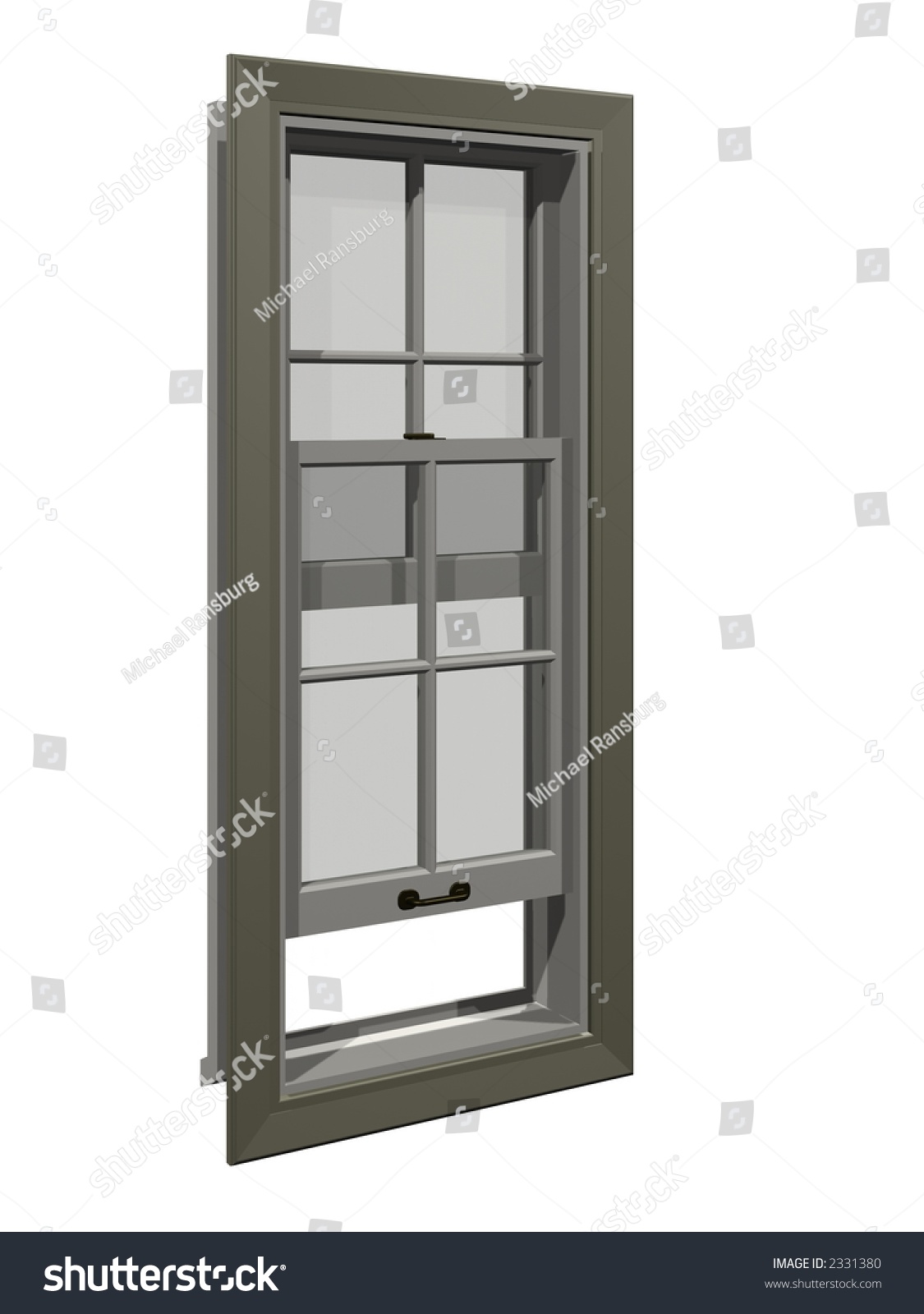 Old Window Stock Illustration 2331380
