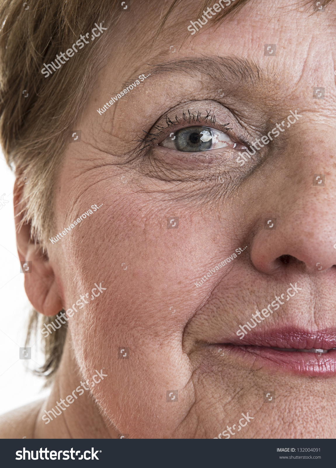 Old Woman Face Close Stock Photo 132004091 - Shutterstock