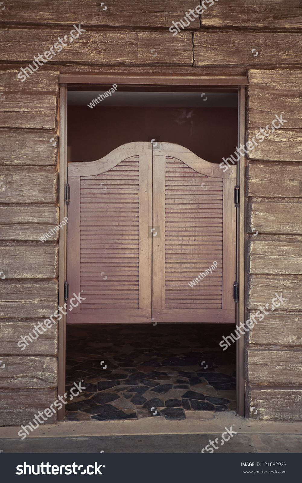 Old Wood Doors Old Western Building Stock Photo Edit Now 121682923