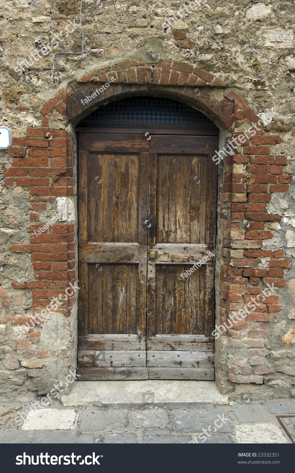 Old Wooden Door Italian Style Tuscany Stock Photo 23332351 - Shutterstock