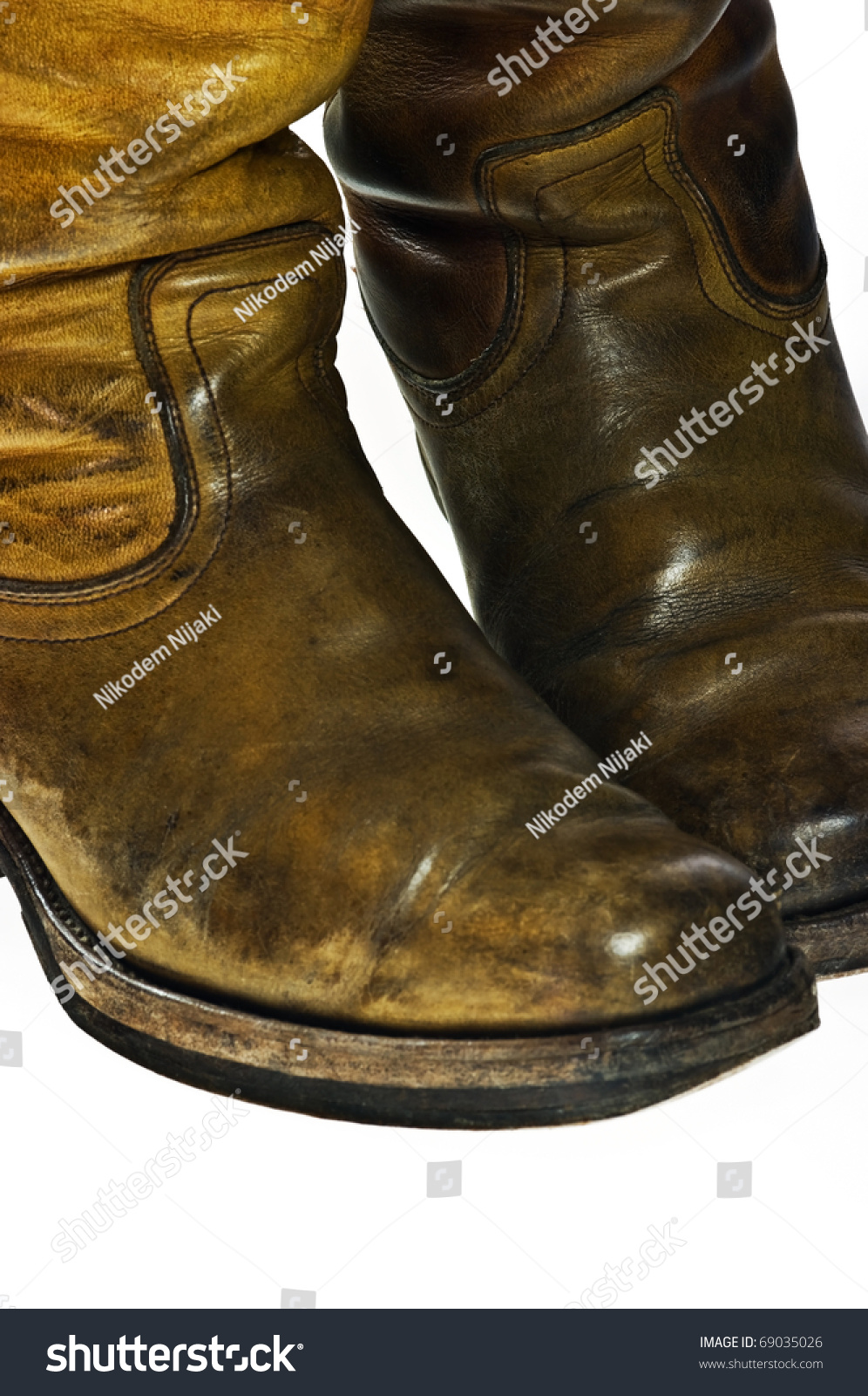 Old Worn Cowboy Style Boots Seventies Stock Photo 69035026 - Shutterstock