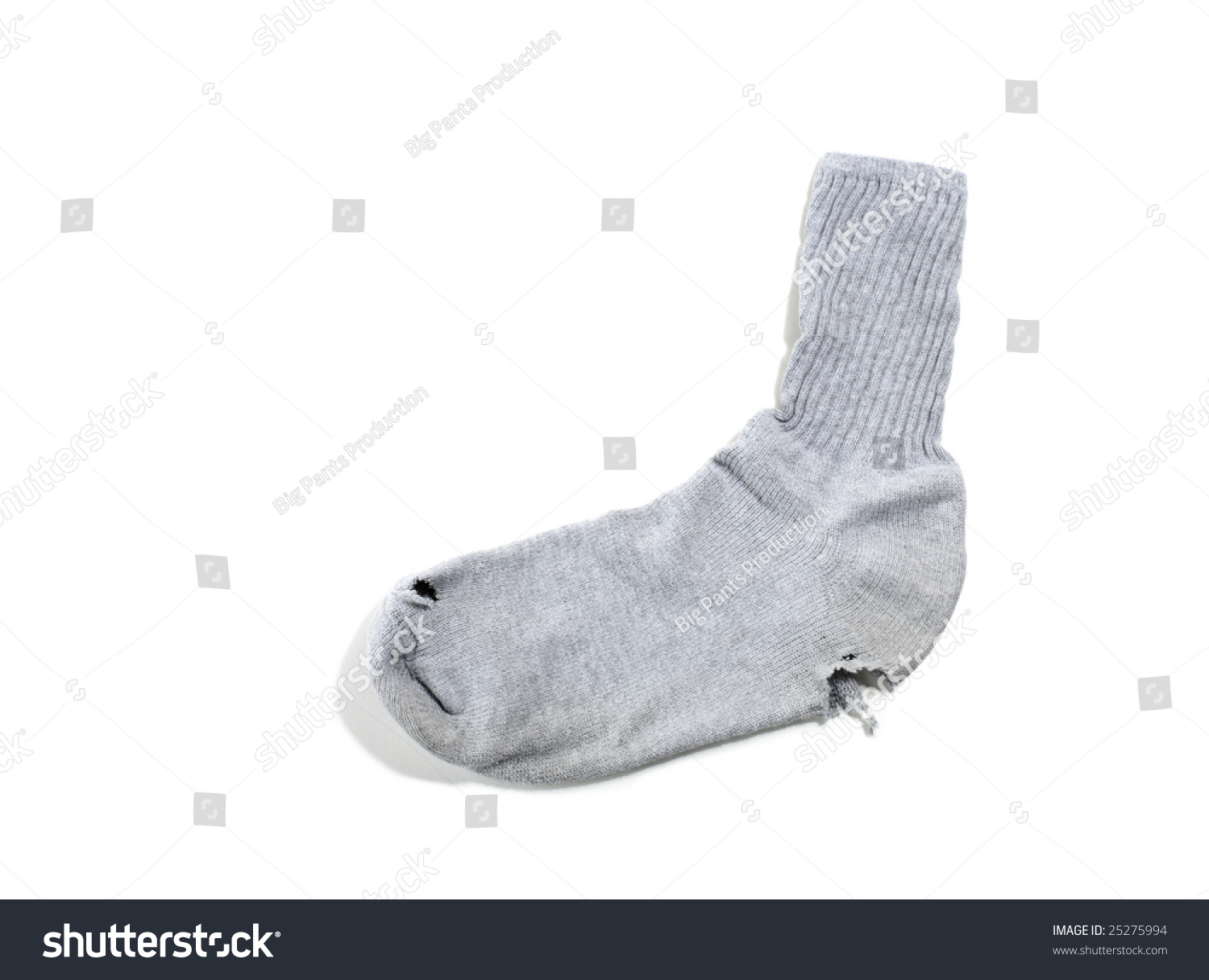 Old Worn Sock With Holes Stock Photo 25275994 : Shutterstock