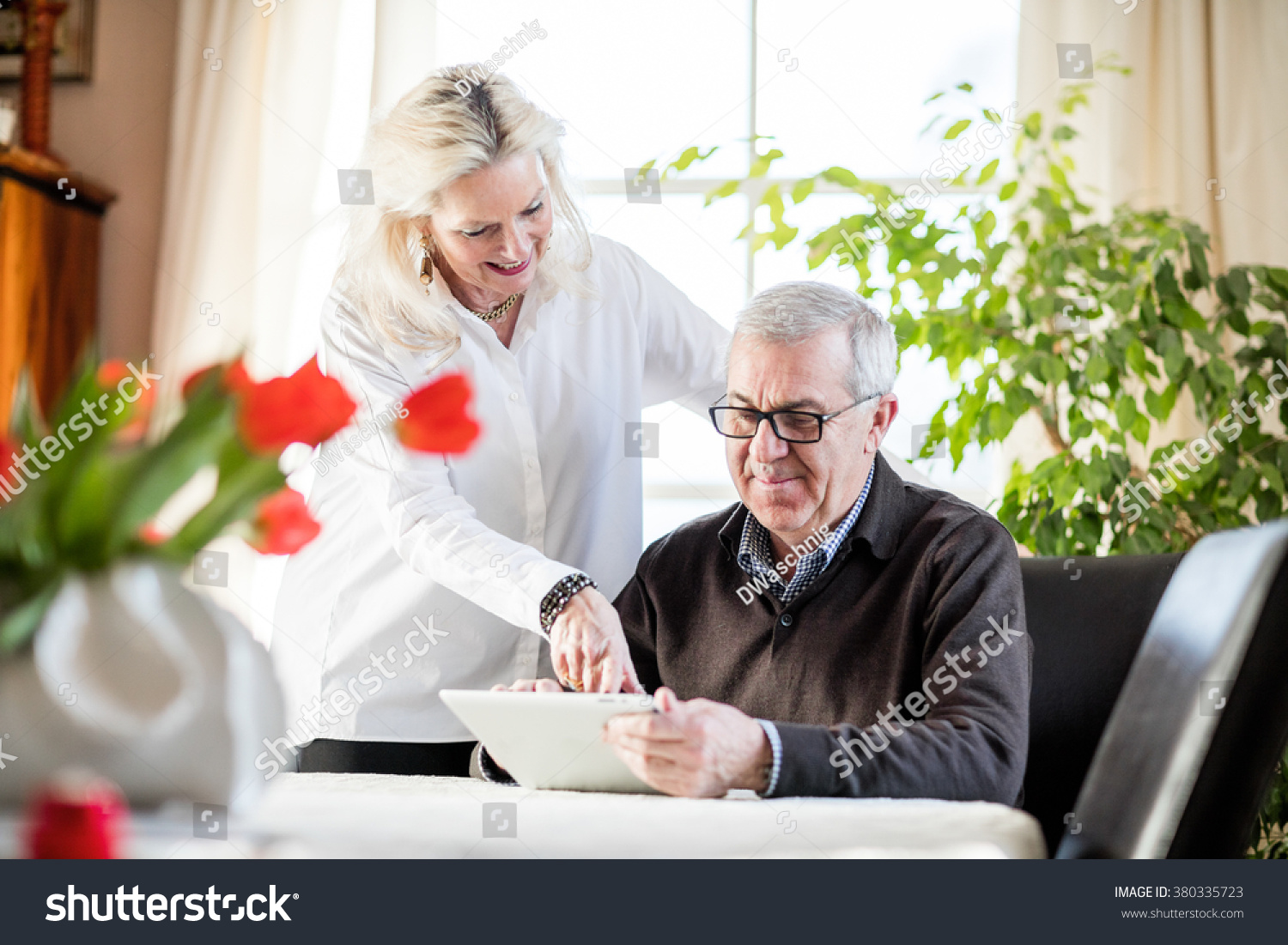Older Couple Having Fun Smiling While Stock Photo Edit Now 380335723