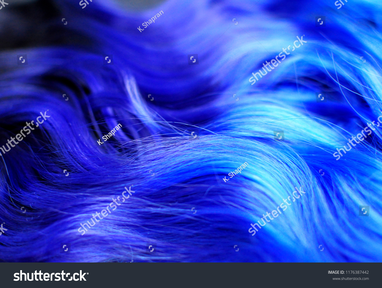 Ombre Hair Dying Black Blue Turquoise Stock Photo Edit Now