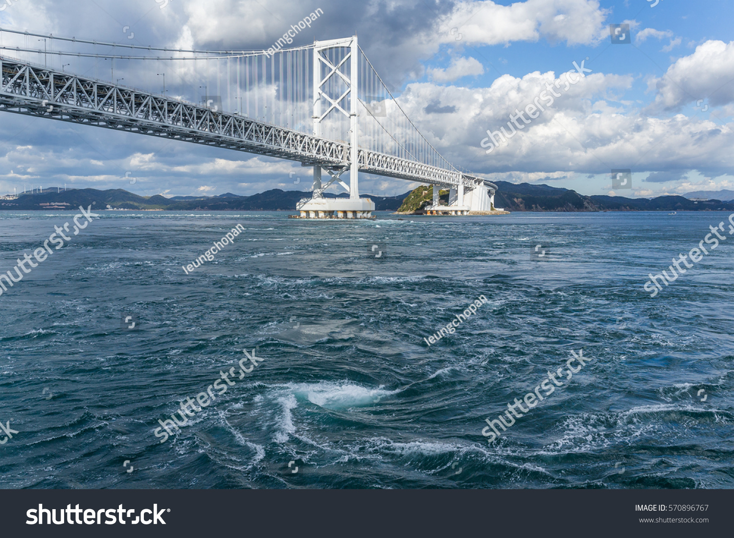  Ocean Colored Classic  Template Design Featuring Onaruto Bridge and Whirlpool