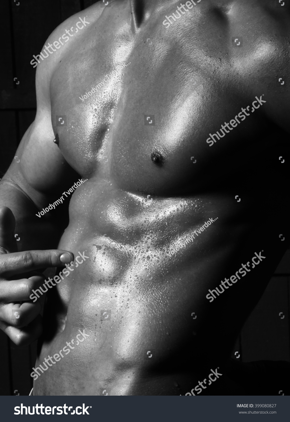 One Beautiful Sensual Male Athletic Bare Stock Photo Edit Now