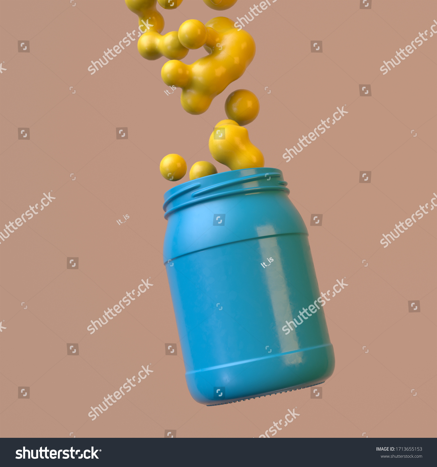 Download One Blue Plastic Jar Yellow Liquid Stock Illustration 1713655153 PSD Mockup Templates