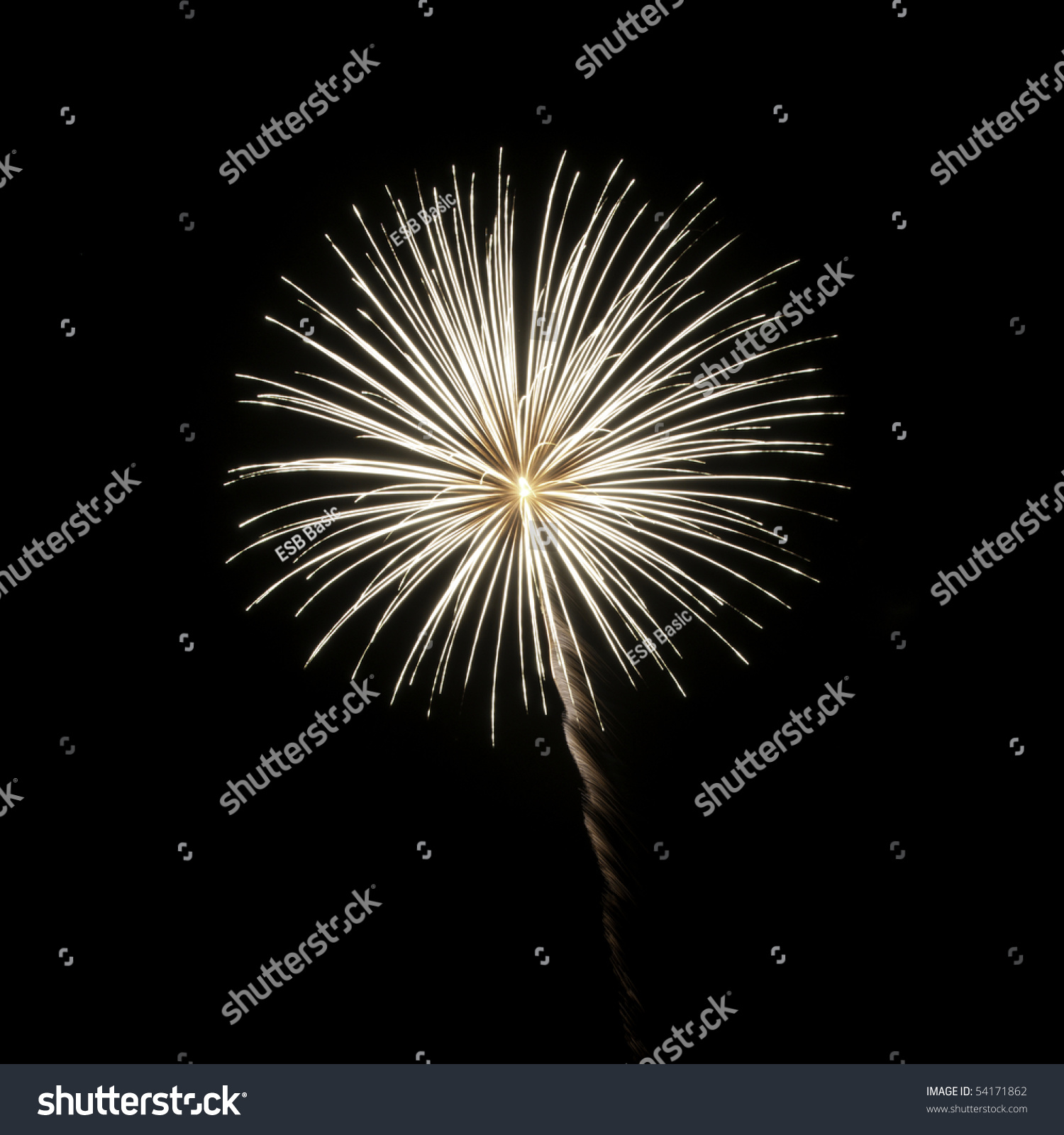 One Burst White Fireworks On Square Stock Photo 54171862 - Shutterstock