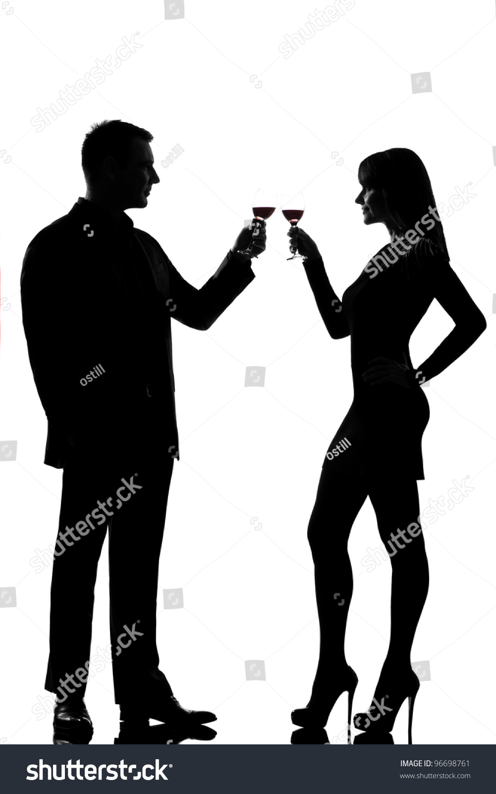 One Caucasian Couple Man Woman Drinking Stock Photo 96698761 - Shutterstock