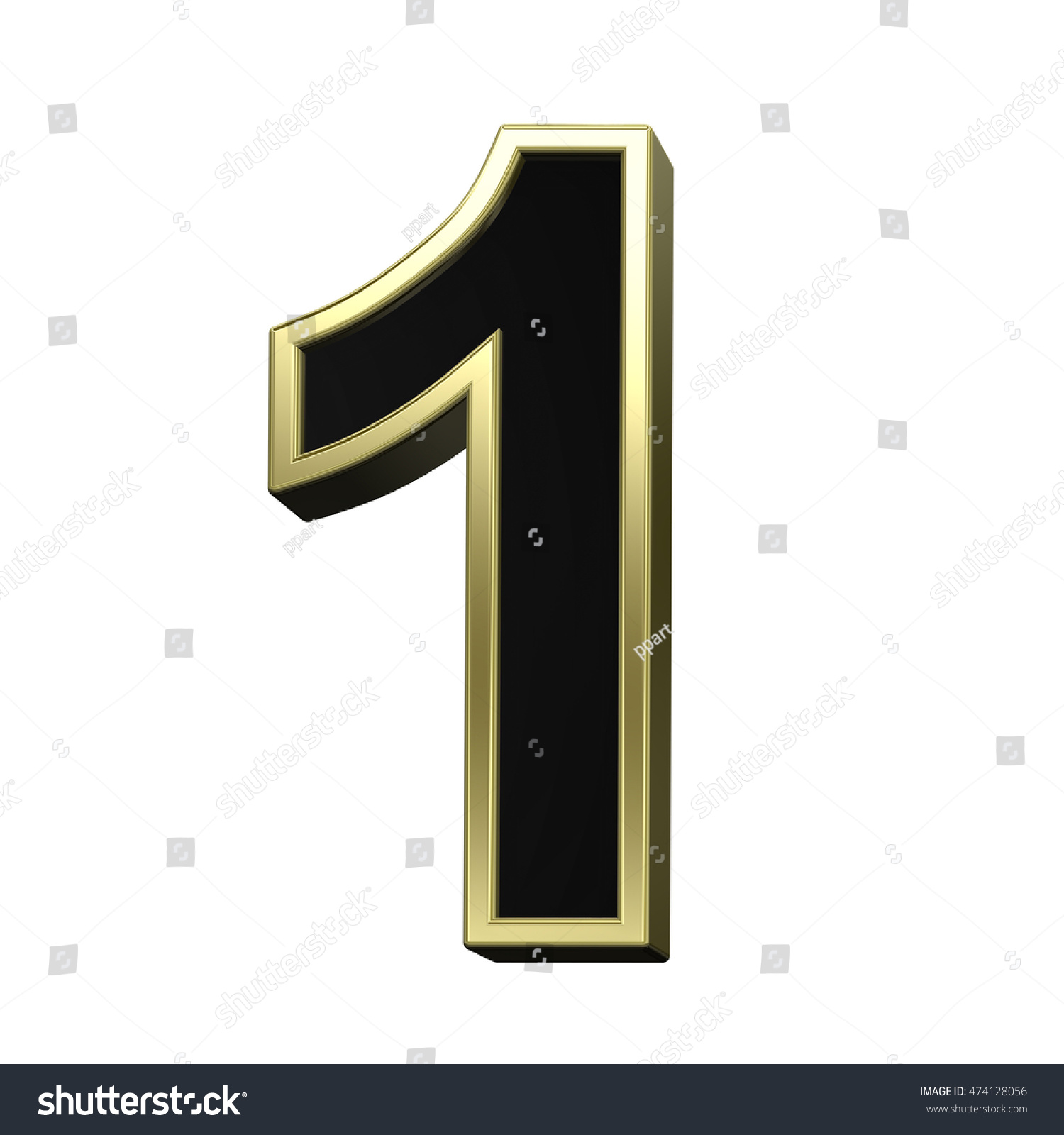 3d gold number one 1 isolated stock illustration 1266054043 shutterstock