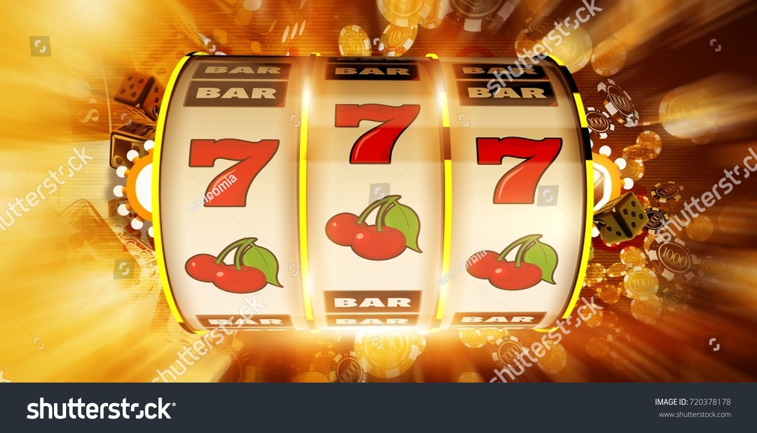 One Handed Fruit Machine Concept Illustration Stock Illustration ...