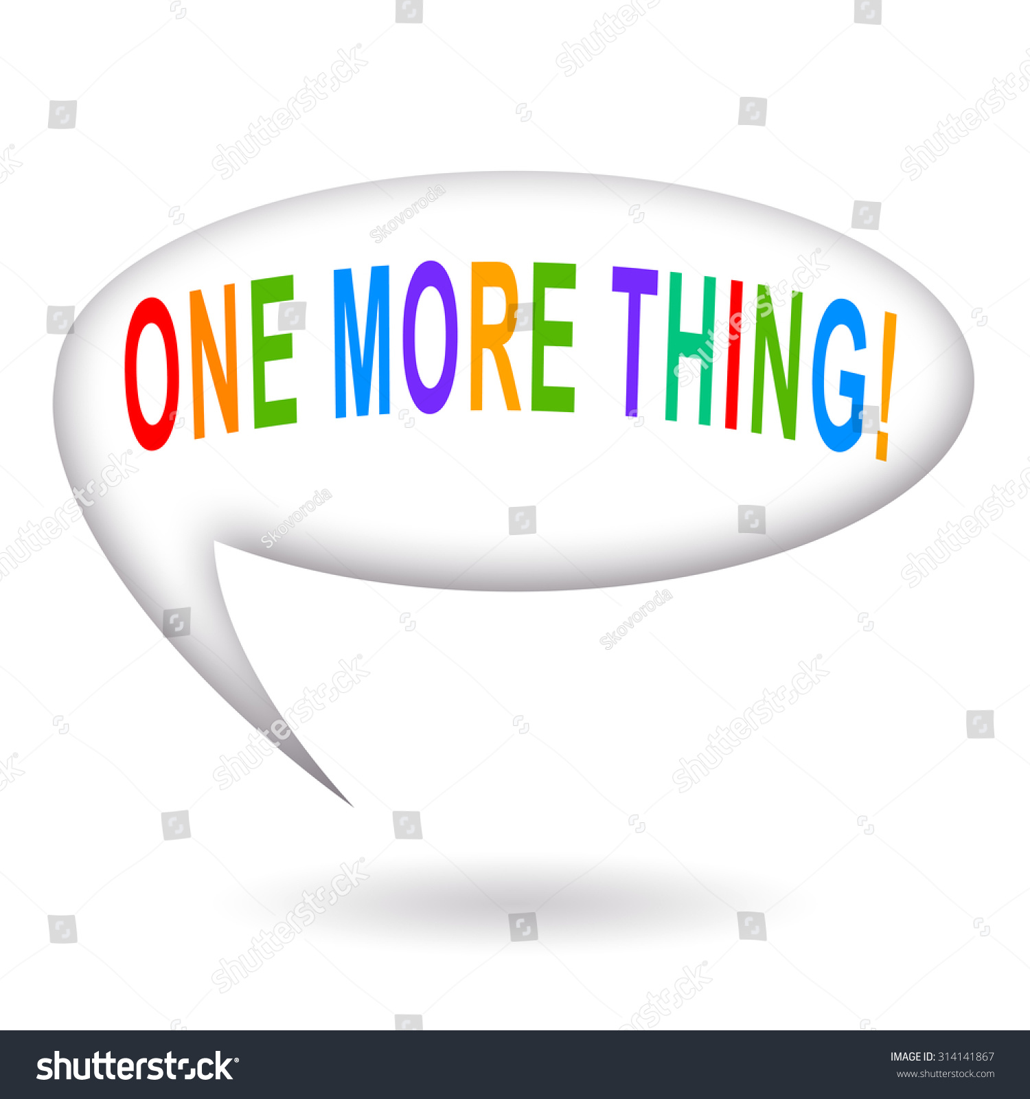 One More Thing Stock Illustration 314141867