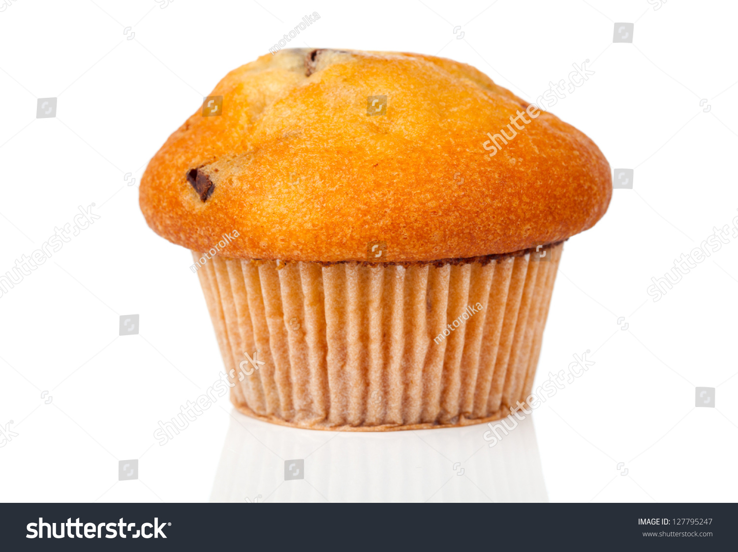One Muffins, Isolated On White Background Stock Photo 127795247 ...
