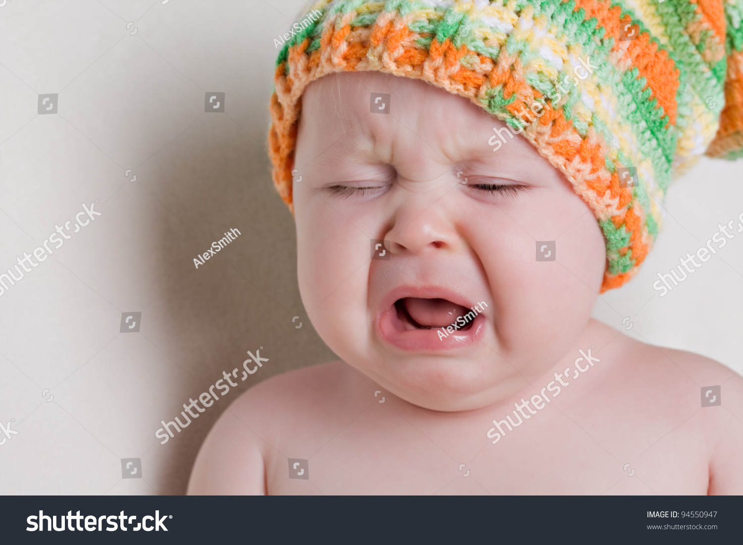 One Year Old Baby Cry Stock Photo 94550947 Shutterstock