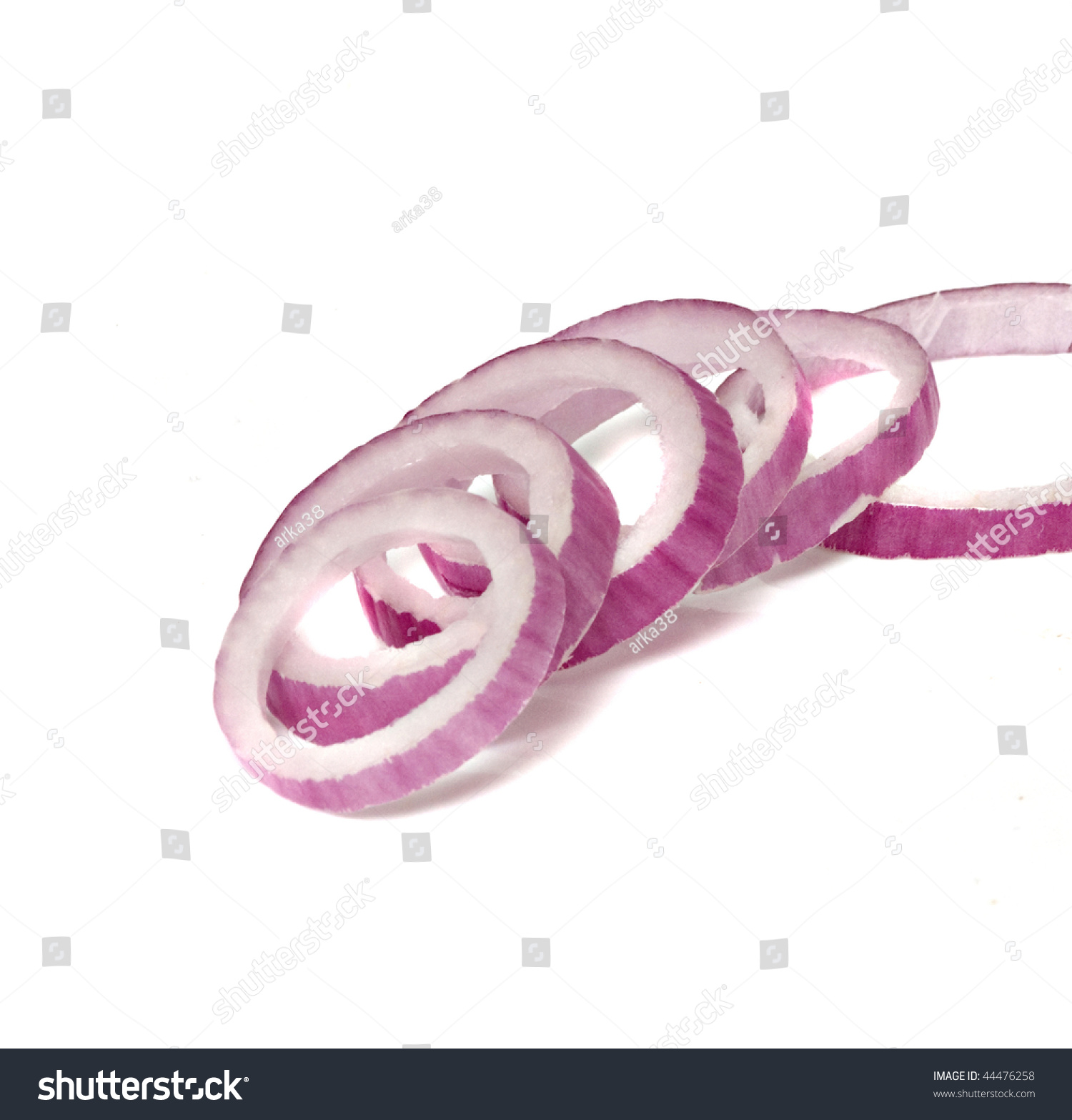 Onion Slices Isolated On White Background Stock Photo 44476258 ...