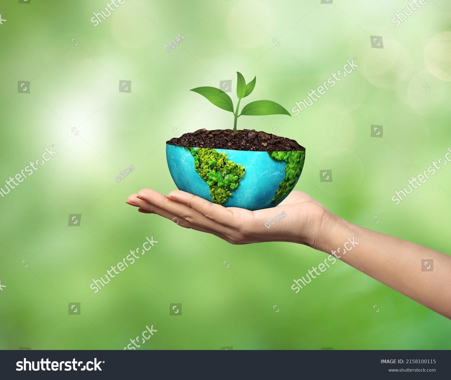 Only One Earth World Environment Day Stock Illustration 2158100115 ...