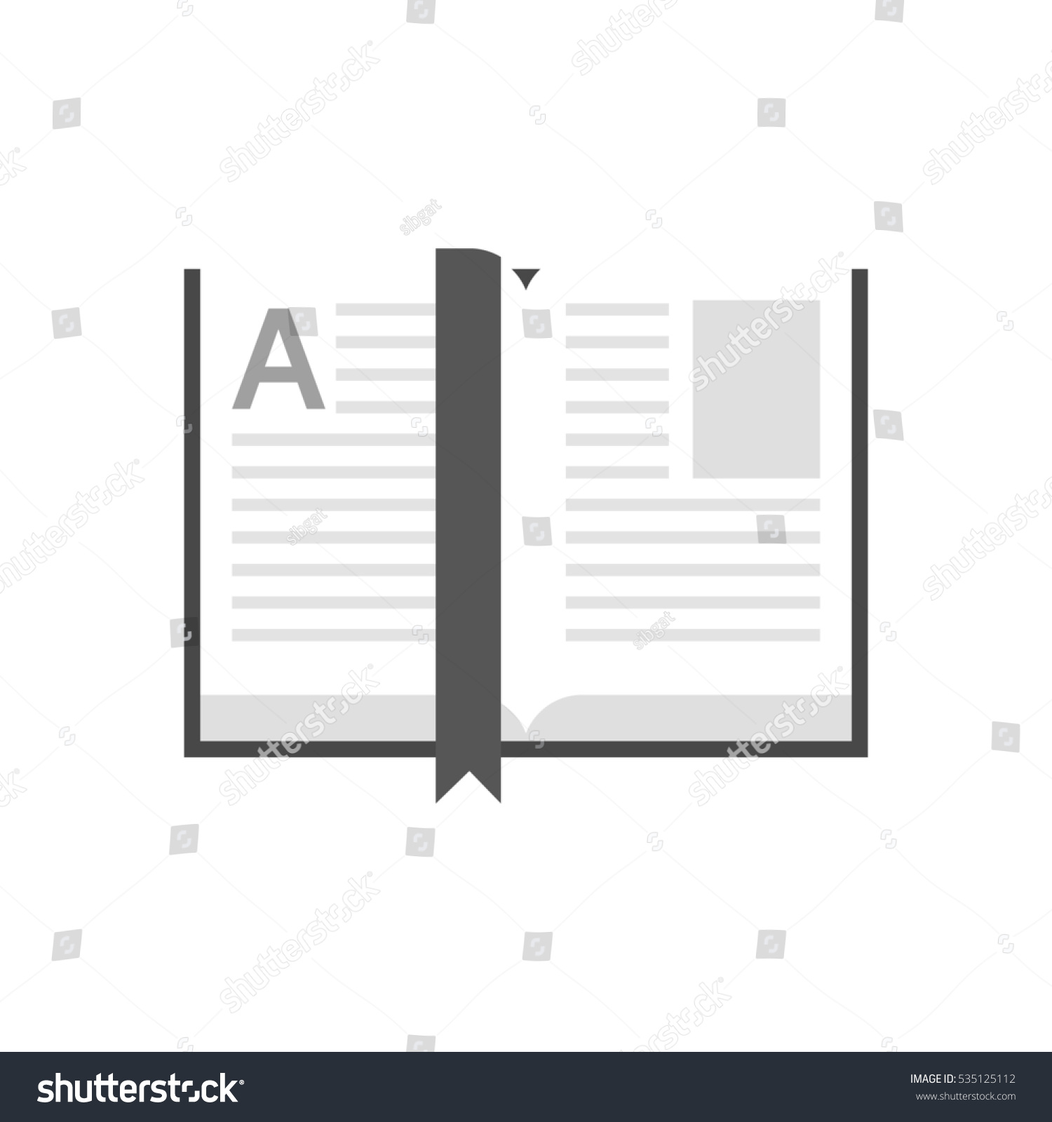 open book icon symbol trendy flat stock illustration 535125112 open book app