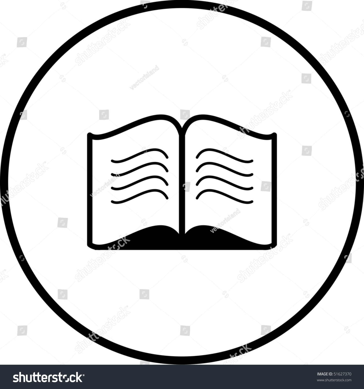 Open Book Symbol Stock Photo 51627370 : Shutterstock