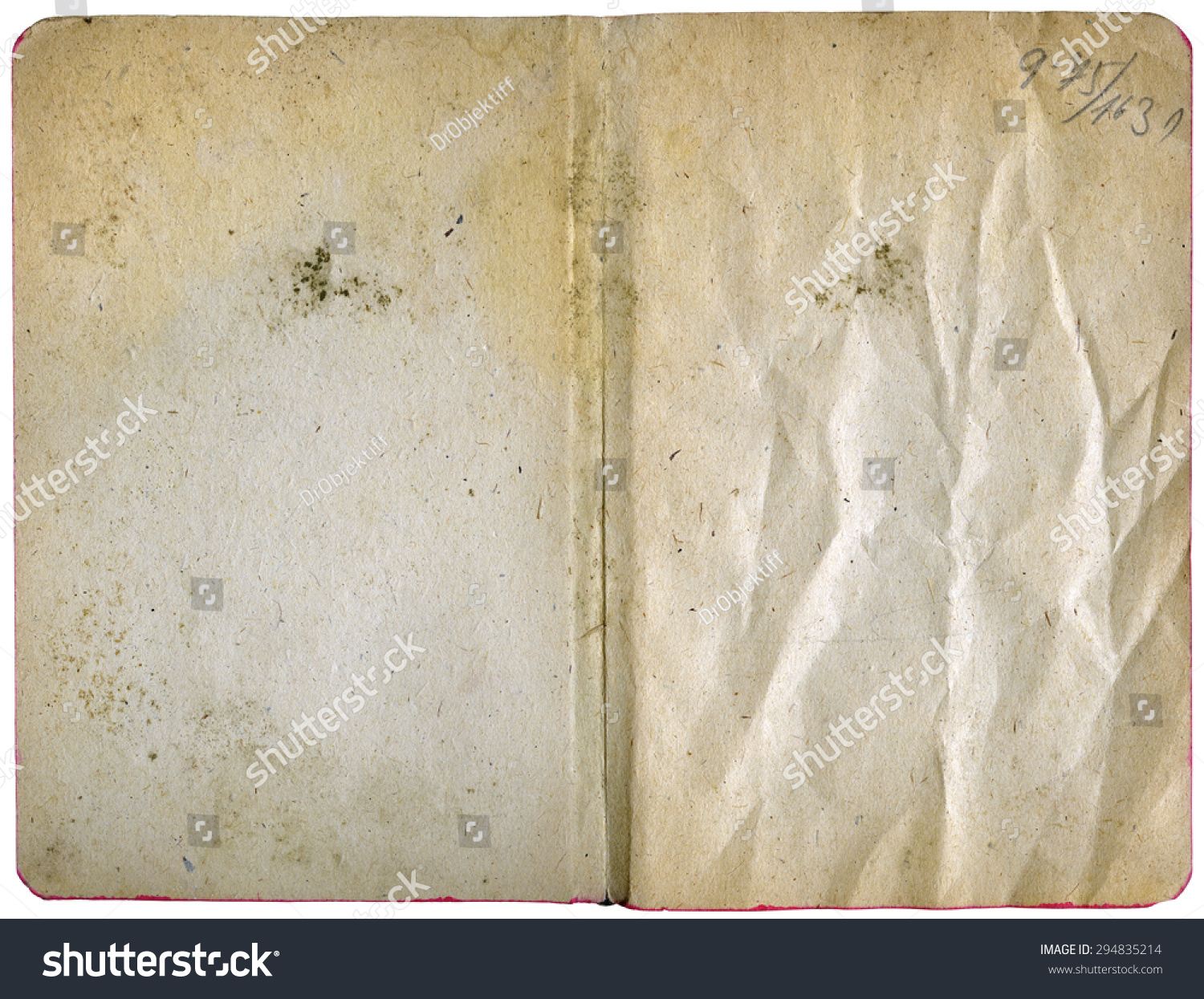 Open Diary Isolated On White - Vintage Blank Papers With Grungy Texture ...