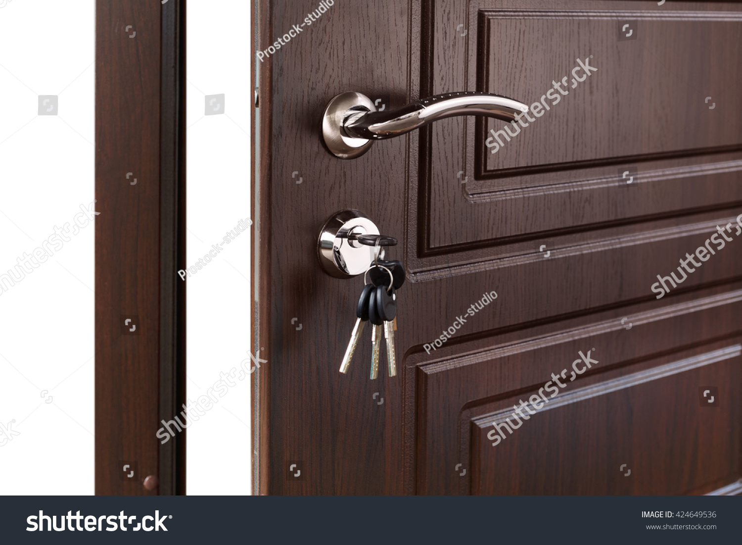 Open Door Handle Door Lock Keys Stockfoto Jetzt Bearbeiten