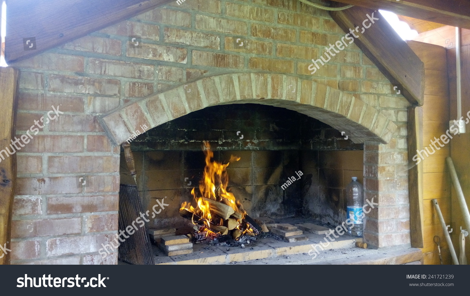 Open Fireplace Stock Photo Edit Now 241721239