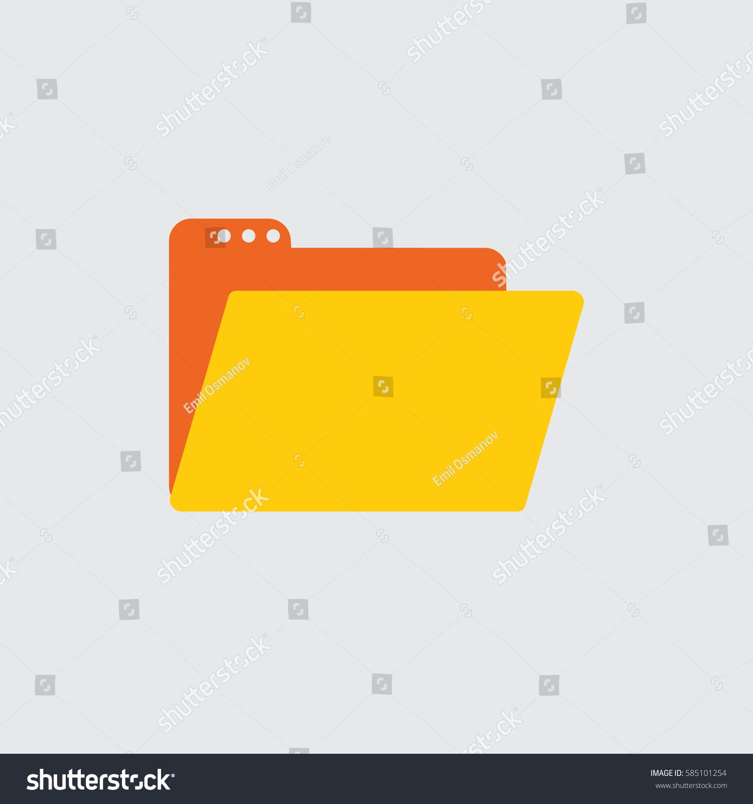 Open Folder Icon Stock Illustration 585101254 