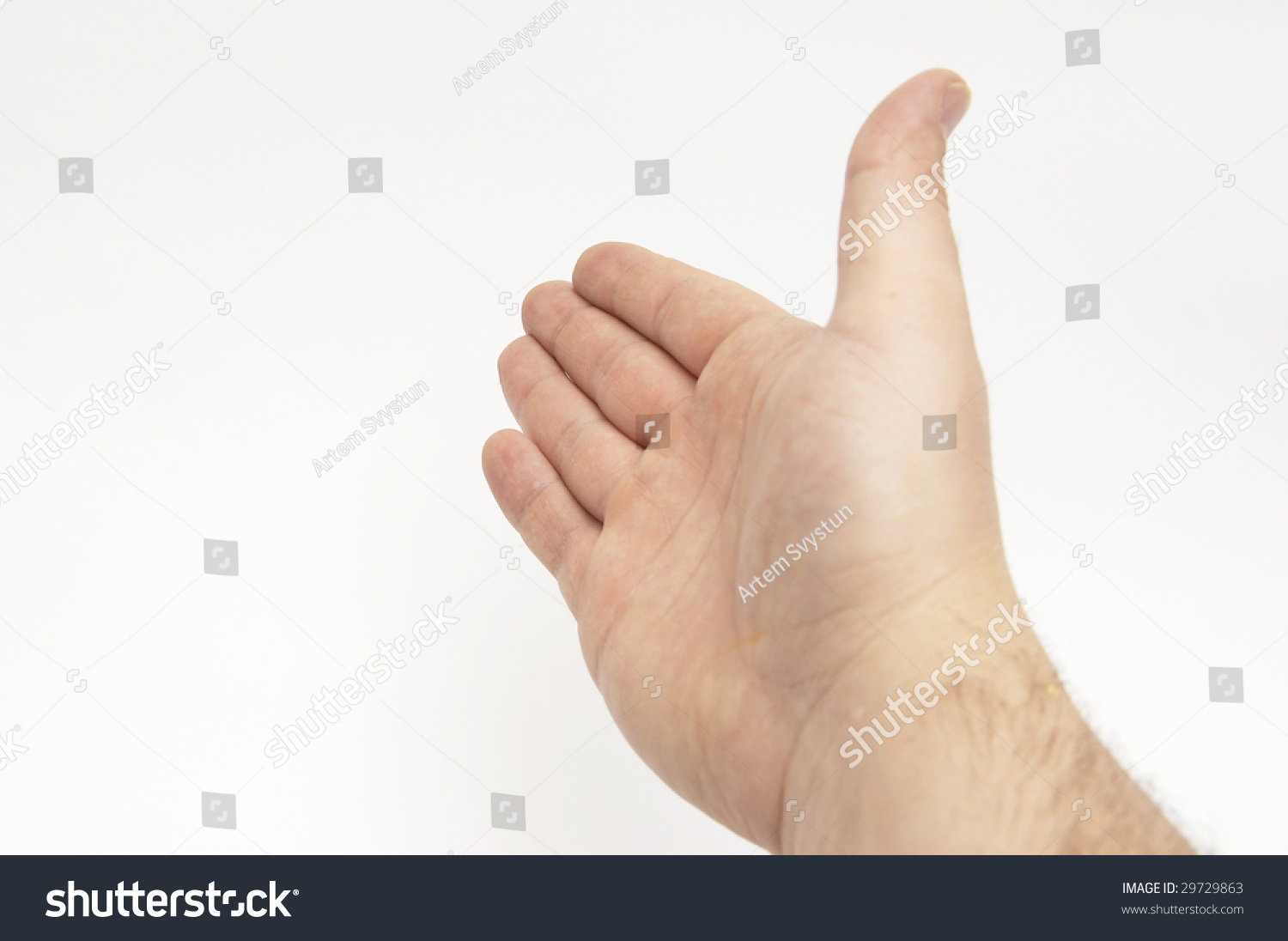Open Palm Of The Right Hand Stock Photo 29729863 : Shutterstock