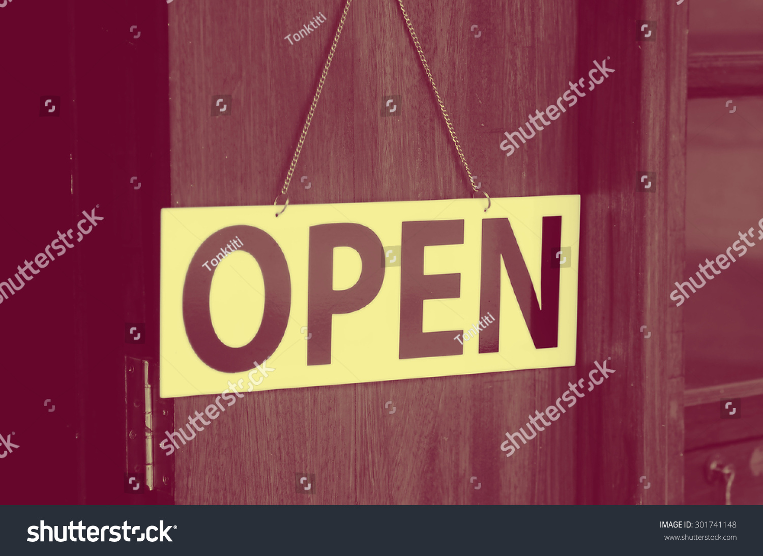 open sign broad hanging
