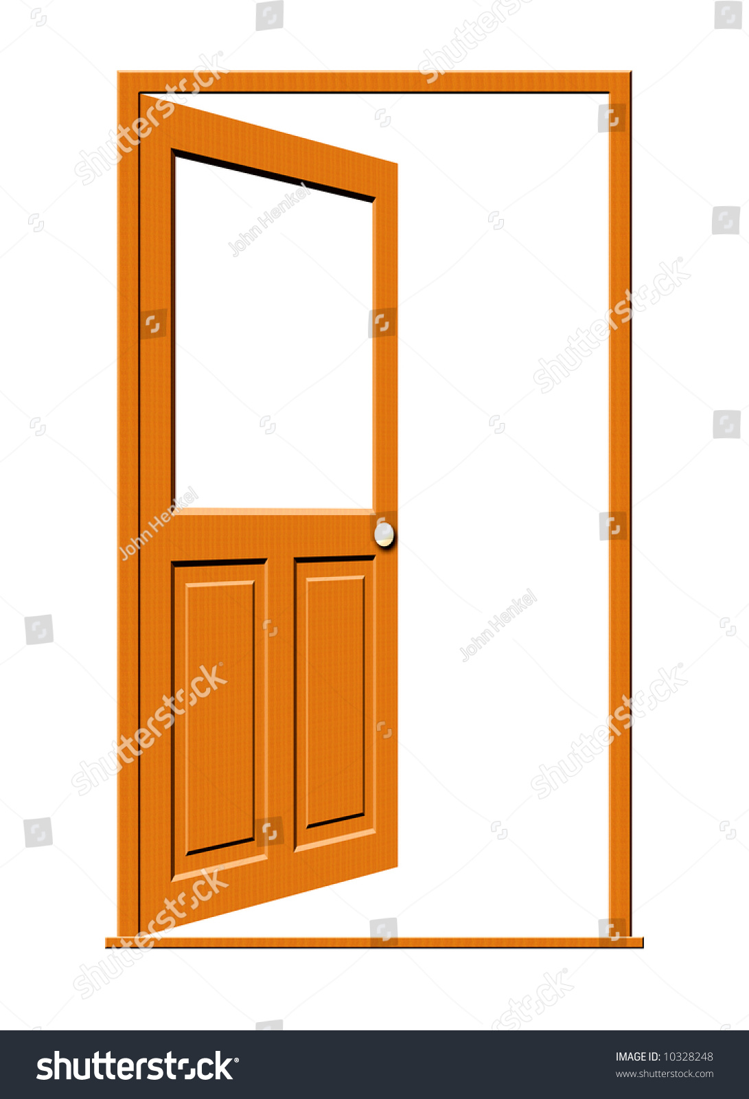 Open Wood Door Illustration Blank Window Stock Illustration 10328248 ...