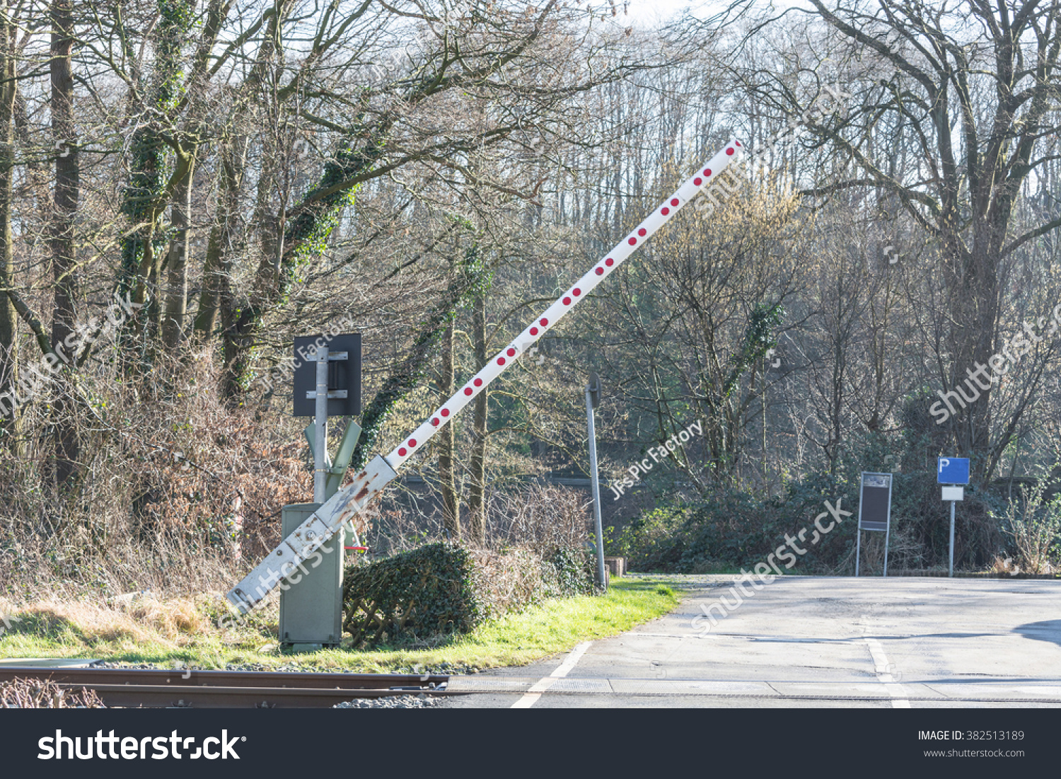 Opening Railway Barriers Level Crossing Germany Stock Photo Edit Now